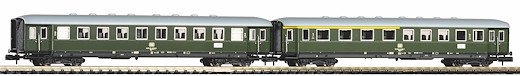 N 2er Set Schürzeneilzugwagen 1./2. Klasse und 2. Klasse DB IV