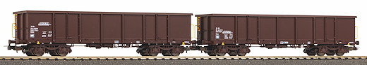 2er Set Offene Güterwagen Eaos RCW VI mit Sandladung, Privatbahn