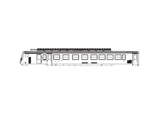 Gehäuse Wagen A, vst. (ohne Stromabnehmer), SNCF