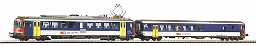 2er Set Rbe 4/4 NPZ SBB IV Triebwagen + Steuerwagen, inkl. PIKO Sound-Decoder