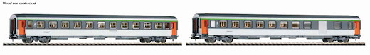 SNCF 2 Corailwagen 1x 2. Klasse und 1x 2.Klasse mit Gepäckabteil Ep. IV/V
