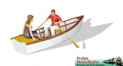 Ruderboot mit Liebespaar