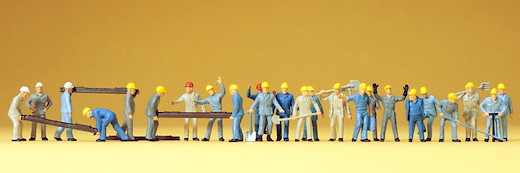 Gleisbauarbeiter, 24 Figuren