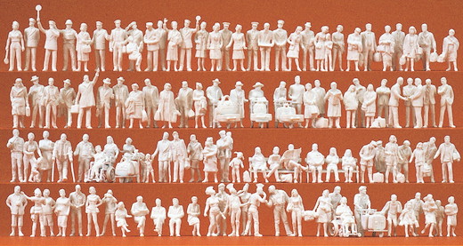 Am Bahnhof,120 unbemalte Figuren