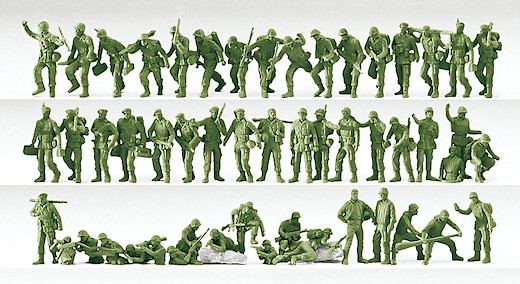 Bundeswehr BRD Jäger, Pioniere, 50 unbem. Figuren