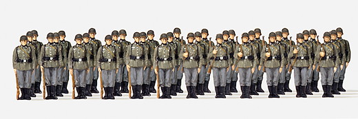 Infanterie angetreten. DR 1939-45 36 Fig. unbemalt