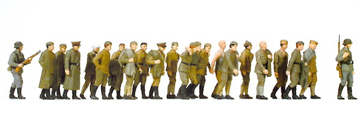 Russische Kriegsgefangen,e 22 Figuren unbemalt