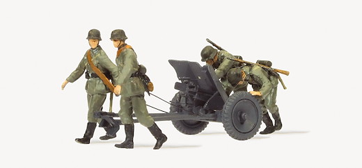 Panzerabwehrkanone 3.7 cm PAK L/45 beim Stellungswech. DR 1939-45