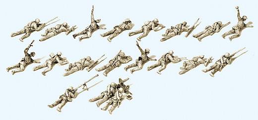 Infanterie liegend im Gefecht UdSSR 1943-45, 19 Fig. unbem.
