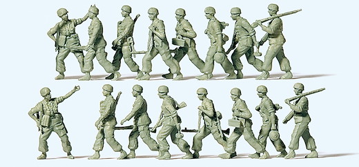 Fallschirmjäger im Marsch DR 1939–45, 16 Fig. unbem.