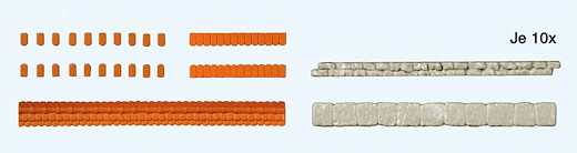 Mauerabdeckungen aus Dachziegeln und Natursteinplatten