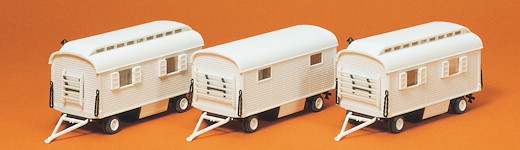Wohnwagen ohne Beschriftung 3 Stück Bausatz