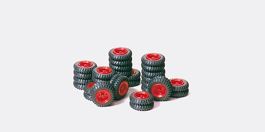 Räder-Set Zirkus Krone rot