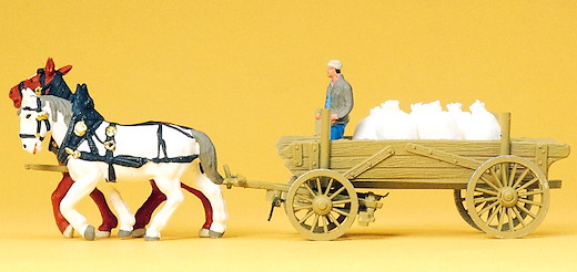 Bauernwagen mit Mehlsäcken