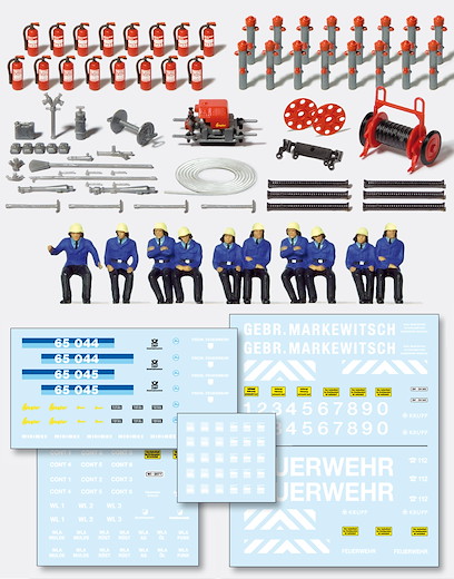 Feuerwehr-Set,Tragkraftspr., Feuerl., Schlauchhaspe