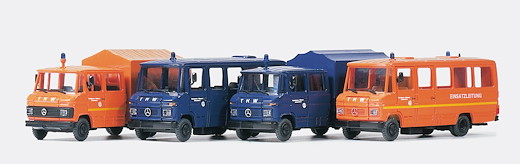 4 verschiedene THW-Fahrzeuge MB 508