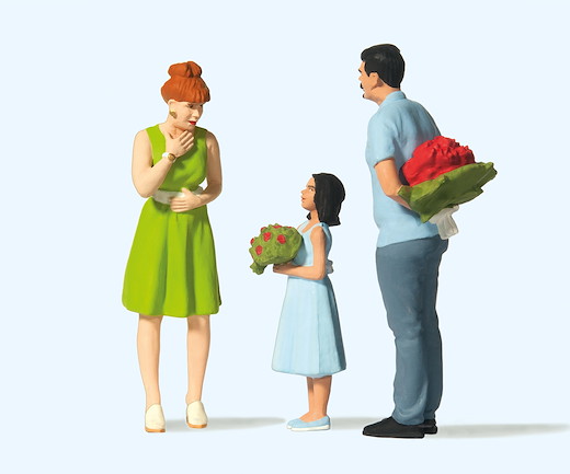 Überraschung mit Blumen