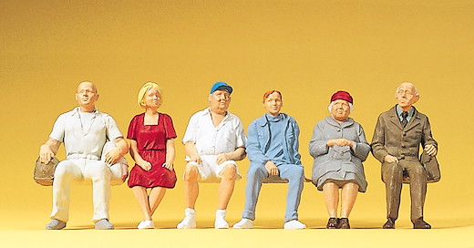 Sitzende Personen