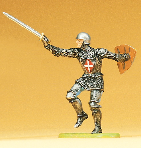Ritter angreifend mit Schwert