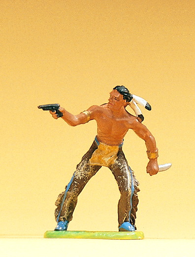 Indianer mit Revolver
