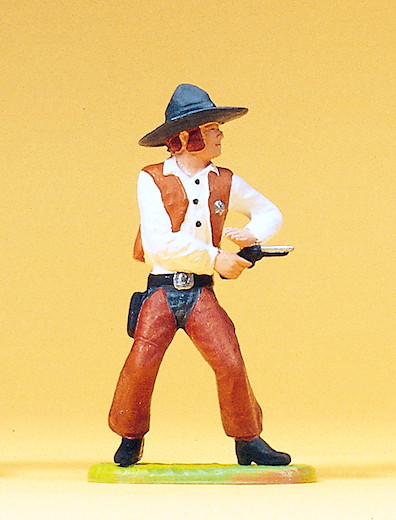 Cowboy stehend mit Revolver