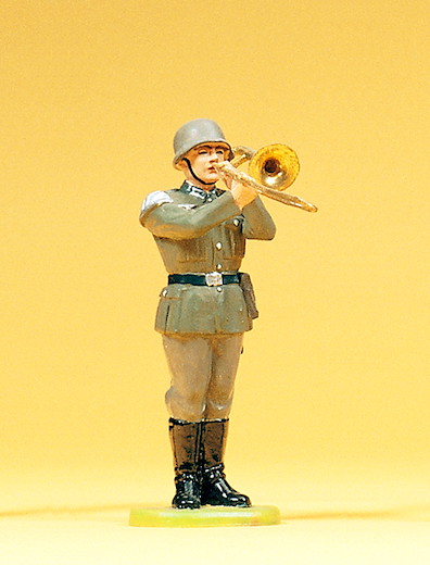 Musiker stehend mit Posaune