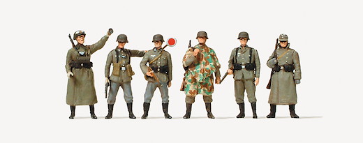 Feldgendarmen. Wachposten. DR. 5 unbemalte Figuren