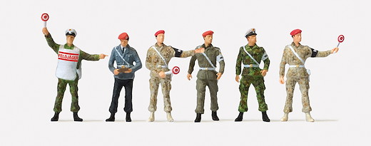 Feldjäger Bundeswehr. 6 unbemalte Figuren. Bausatz.