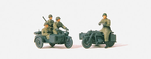 Kradschützen aufgesessen. Motorrad Zündapp KS 750. Deutsches Reich