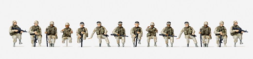 US-Army modern, Fahrer, Aufsitzer. 14 unbem. Figurn. Bausatz.