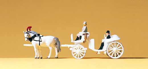 Hochzeitskutsche. offen