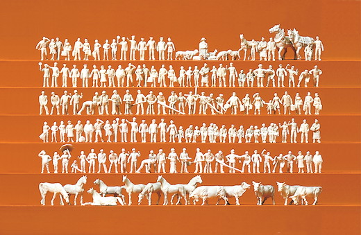160 unbemalte Figuren, Bausatz