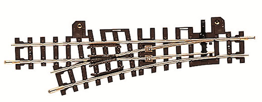 Schmalspurweiche links, 15°, 134,4mm