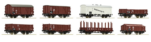 8-tlg. Set: Güterwagen, DRG