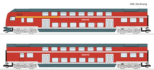 2-tlg. Set 1: Doppelstockwagen, DB AG