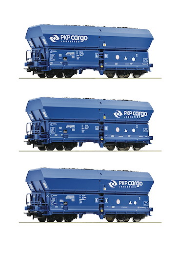 3-tlg. Set: Selbstentladewagen, PKP Cargo