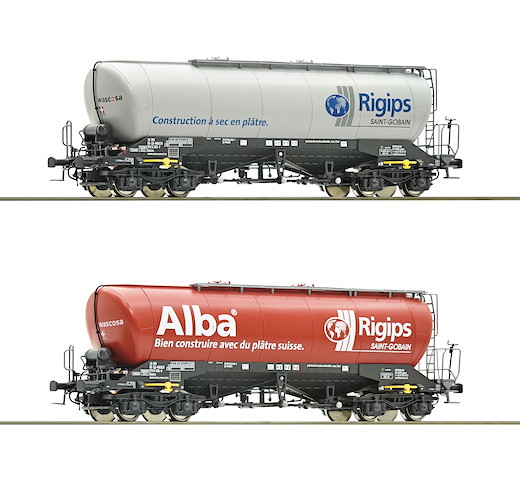 2-tlg. Set: Silowagen, „Rigips“, Privatbahn