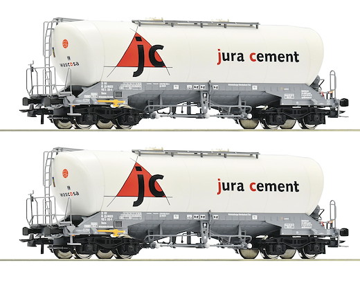 2-tlg. Set: Silowagen „Jura Cement“, Wascosa, Privatbahn