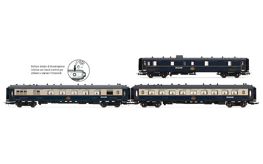 CIWL 3-teil. Set Edelweiss Pullman Express, DD3, VPC Fleche d Or + VP Étoile du Nord, Ep. II