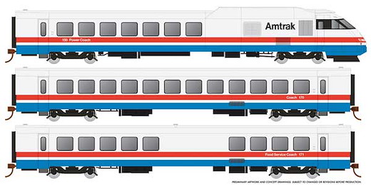 Turboliner DC AMTK Set 1, Amtrak