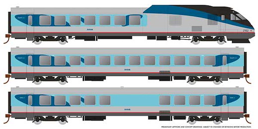 Turboliner DC AMTK PH V, Amtrak