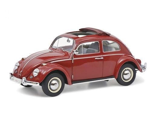 VW Käfer Faltdach "1963", rot, 1:18