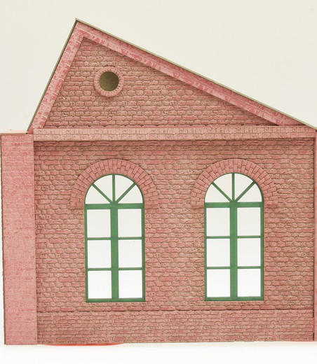 Bausatz Fabrikrelief Ergänzungs-Set Fenster, einstöckig, Ziegelmauer
