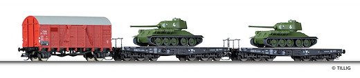 Güterwagenset Militärtransport CSD