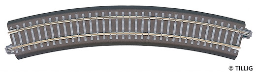 Bettungsgleis grau Gleisstück R21
