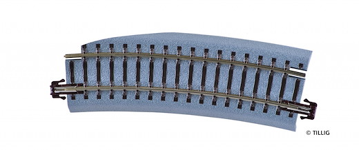 Bettungsgleis braun Gleisstück R22