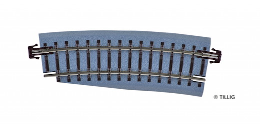 Bettungsgleis braun Gleisstück R12/22