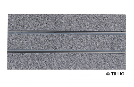 Gerades Gleis Asphalt/Beton