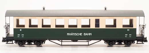 Set RhB Personewagen ABC 616, ABC 617 grün/beige