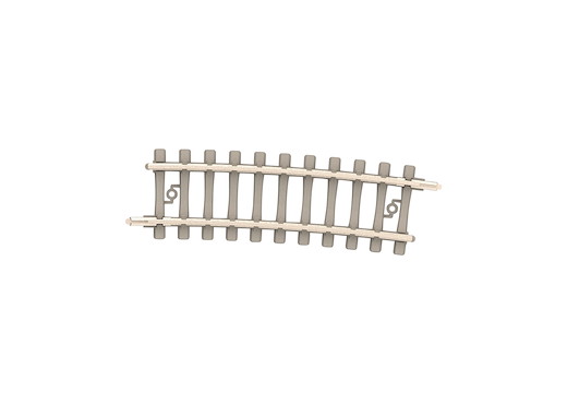 Minitrix Gebogenes Gleis mit Betonschwellen Radius 362,6 mm